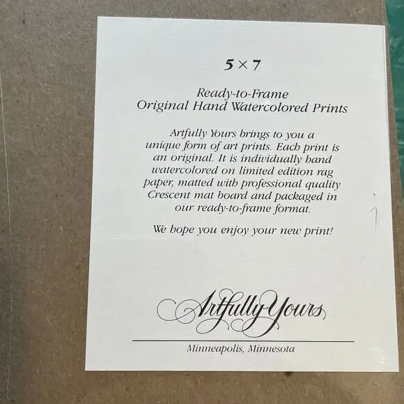 Yellow Carousel Horse 5x7 Matted Print Hand Watercolor, Signed Shar Coulson - Picture 8 of 8